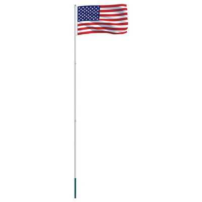 vidaXL amerikai zászló alumíniumrúddal 4 m