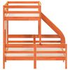 vidaXL viaszbarna tömör fenyőfa emeletes ágy 80 x 200/140 x 200 cm