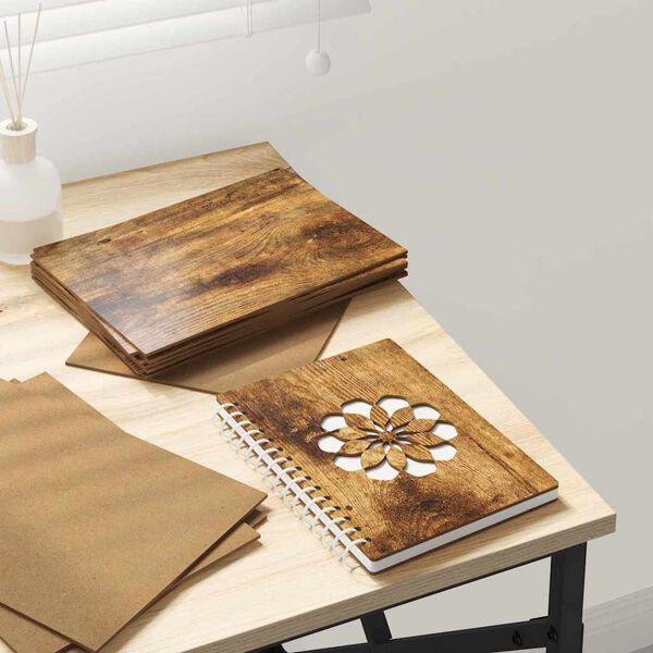 vidaXL Dekor Panelek 150 pcs F&uuml;st&ouml;lt t&ouml;lgy 15 x 21 x 0.27 cm Faanyag