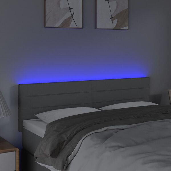vidaXL vil&aacute;gossz&uuml;rke sz&ouml;vet LED-es fejt&aacute;mla 144 x 5 x 78/88 cm