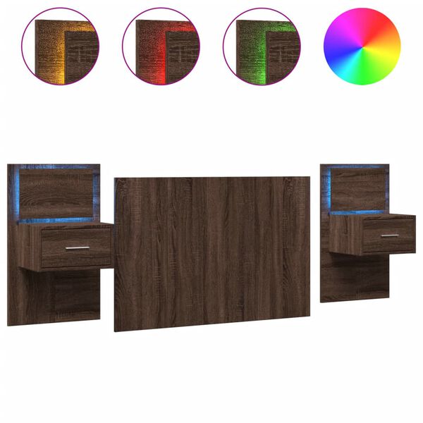 vidaXL barna t&ouml;lgy sz&iacute;nű szerelt fa &aacute;gyfejt&aacute;mla szekr&eacute;nyekkel 120 cm