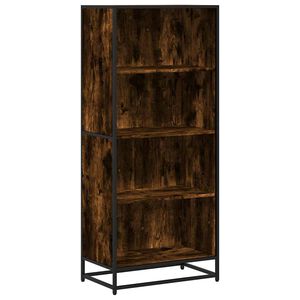 vidaXL f&uuml;st&ouml;s t&ouml;lgy sz&iacute;nű szerelt fa k&ouml;nyvszekr&eacute;ny 60 x 35 x 139 cm