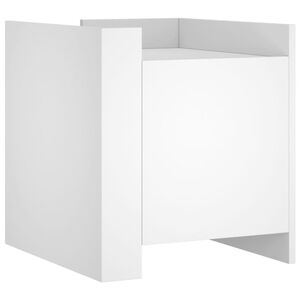 vidaXL feh&eacute;r szerelt fa &eacute;jjeliszekr&eacute;ny 45 x 50 x 50 cm