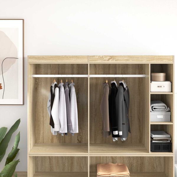 vidaXL Szekr&eacute;ny r&uacute;d 2 pcs Ez&uuml;st 764 x 15 x 29 mm Alum&iacute;nium &ouml;tv&ouml;zet