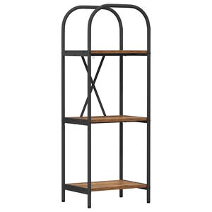 vidaXL K&ouml;nyvespolc 3 szintes 40 x 30 x 109 cm Szerelt fa &Ouml;reg fa