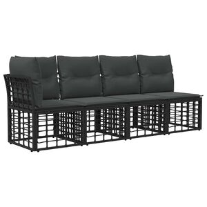vidaXL 4-Szem&eacute;lyes Kerti Kanap&eacute; Bal Karf&aacute;val 4 pcs 4-&Uuml;lőhelyek sz&aacute;ma