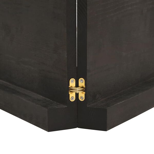 vidaXL s&ouml;t&eacute;tbarna kezelt t&ouml;m&ouml;r t&ouml;lgyfa fali polc 160 x 60 x (2-6) cm