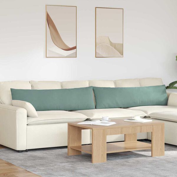 vidaXL Kanap&eacute; p&aacute;rn&aacute;k 2 pcs Tengeri Z&ouml;ld 145 x 40 cm B&aacute;rsonyos sz&ouml;vet