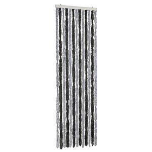 vidaXL sz&uuml;rke &eacute;s fekete zsen&iacute;lia rovarf&uuml;gg&ouml;ny 56 x 185 cm