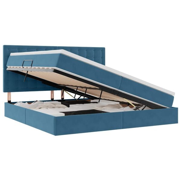 vidaXL &Aacute;gy t&aacute;rol&oacute;val &eacute;s matraccal S&ouml;t&eacute;t k&eacute;k 200 x 200 cm B&aacute;rsony