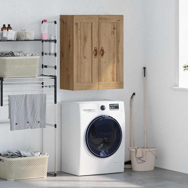 vidaXL Fali szekr&eacute;ny Artisan t&ouml;lgy 69,5 x 34 x 90 cm Faanyag