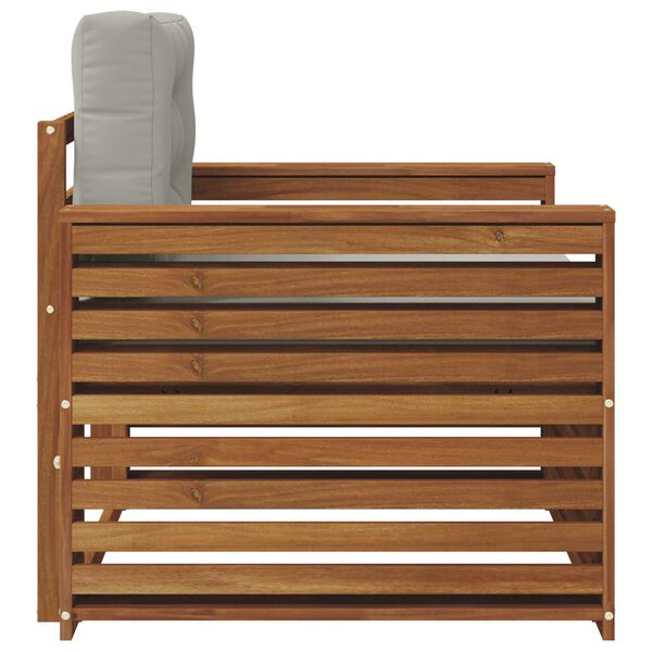 vidaXL K&uuml;lt&eacute;ri kanap&eacute; szett T&ouml;m&ouml;r ak&aacute;cfa &eacute;s poli&eacute;szter Term&eacute;szetes