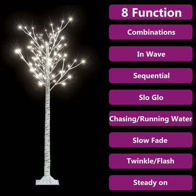 vidaXL 140 LED-es bel-/kültéri hideg fehér fűzfa karácsonyfa 1,5 m
