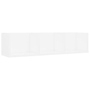 vidaXL feh&eacute;r szerelt fa CD-tart&oacute; fali polc 75 x 18 x 18 cm