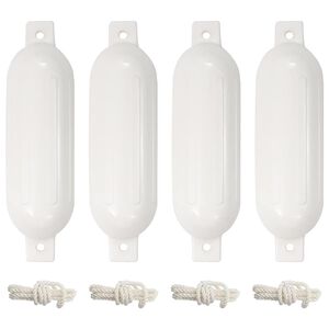 vidaXL 4 darab feh&eacute;r PVC cs&oacute;nak l&ouml;kh&aacute;r&iacute;t&oacute; &Oslash; 14 x 50 cm