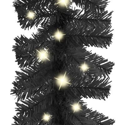 vidaXL fekete karácsonyi füzér LED-es izzókkal 10 m