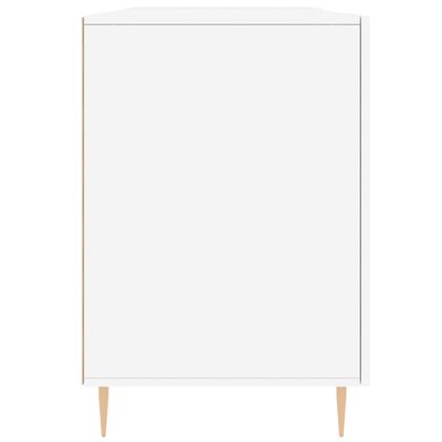 vidaXL magasfényű fehér színű szerelt fa íróasztal 140 x 50 x 75 cm