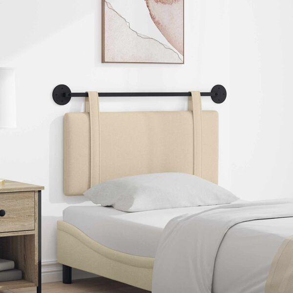 vidaXL Fali Fejt&aacute;mla Falra szerelhető Kr&eacute;m 90 x 55 x 5 cm sz&ouml;vet