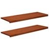 vidaXL Ablakp&aacute;rk&aacute;nyok 2 db Barna 120 x 40 x 2 cm T&ouml;m&ouml;r b&uuml;kkfa