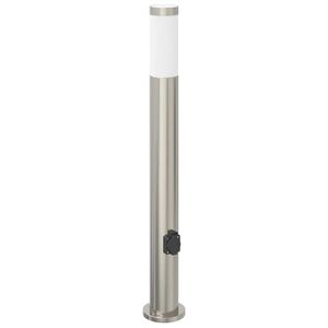 vidaXL 80 cm rozsdamentes ac&eacute;l oszlopl&aacute;mpa konnektorral IP44
