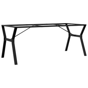 vidaXL ac&eacute;l &eacute;tkezőasztall&aacute;bak Y-alak&uacute; v&aacute;zzal 180 x 80 x 73 cm