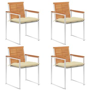 vidaXL 4 db t&ouml;m&ouml;r ak&aacute;cfa kerti sz&eacute;k p&aacute;rn&aacute;kkal