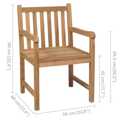 vidaXL 8 db tömör tíkfa kültéri szék