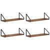 vidaXL Falpolcok 4 db Antik Fa 50 x 16 x 15,5 cm