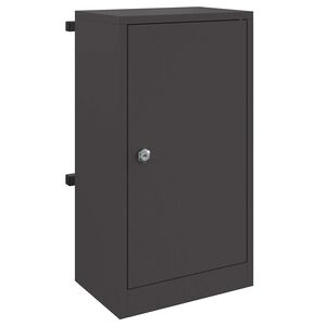 vidaXL postal&aacute;da t&aacute;rol&oacute;val ajt&oacute;val z&aacute;rral Fekete 30 x 20 x 55 cm Ac&eacute;l