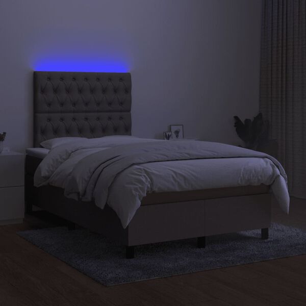 vidaXL t&oacute;psz&iacute;nű sz&ouml;vet rug&oacute;s &eacute;s LED-es &aacute;gy matraccal 120x190cm