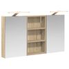 vidaXL F&uuml;rdőszobai Szekr&eacute;ny Szett 3 db 90 x 10,5 x 50 cm Szerelt fa