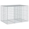 vidaXL horganyzott vas gabion kos&aacute;r fed&eacute;llel 150 x 100 x 100 cm