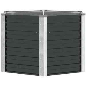 vidaXL antracitsz&uuml;rke horganyzott ac&eacute;l kerti magas&aacute;gy&aacute;s 129x129x77 cm
