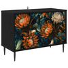vidaXL TV szekr&eacute;ny LOCHEM 69 x 33 x 50,5 cm Fekete T&ouml;lgy Szerelt Fa