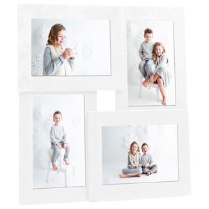 vidaXL feh&eacute;r MDF f&eacute;nyk&eacute;pkeretszett 4 db 4 x 15 cm-es k&eacute;phez