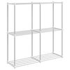 vidaXL Tubul&aacute;ris polc t&aacute;rol&oacute;val Feh&eacute;r 86 x 27 x 90 cm Alum&iacute;nium