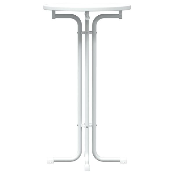 vidaXL feh&eacute;r b&aacute;rasztal szerelt fa &eacute;s ac&eacute;l &Oslash;60x110 cm