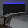 vidaXL fekete műbőr LED-es fejt&aacute;mla 160x5x118/128 cm