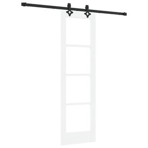 vidaXL Cs&uacute;sz&oacute; ajt&oacute; ORKDAL 61 x 198,5 cm T&ouml;m&ouml;r fenyőfa &eacute;s &uuml;veg
