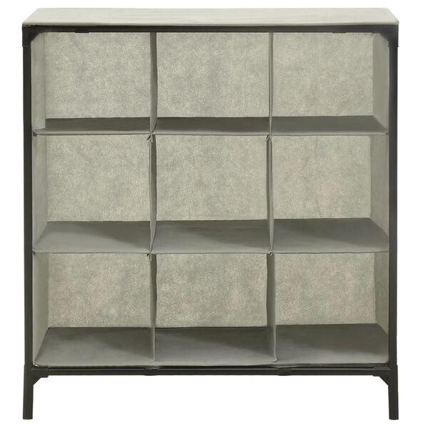 vidaXL sz&uuml;rke nem-szőtt sz&ouml;vet &eacute;s ac&eacute;l cipőpolc 57 x 36 x 61 cm