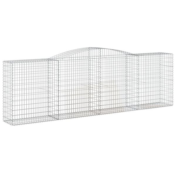 vidaXL 5 db &iacute;ves horganyzott vas gabion kos&aacute;r 400x50x120/140 cm