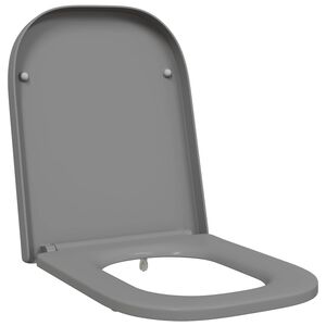 vidaXL WC &uuml;lőke Sz&uuml;rke 47,5 x 35 x 3,6 cm Duroplast