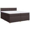 vidaXL s&ouml;t&eacute;tbarna sz&ouml;vet rug&oacute;s &aacute;gy matraccal 200 x 200 cm