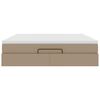 vidaXL Ottom&aacute;n &aacute;gykeret matraccal Cappucino 160x200cm műbőrrel