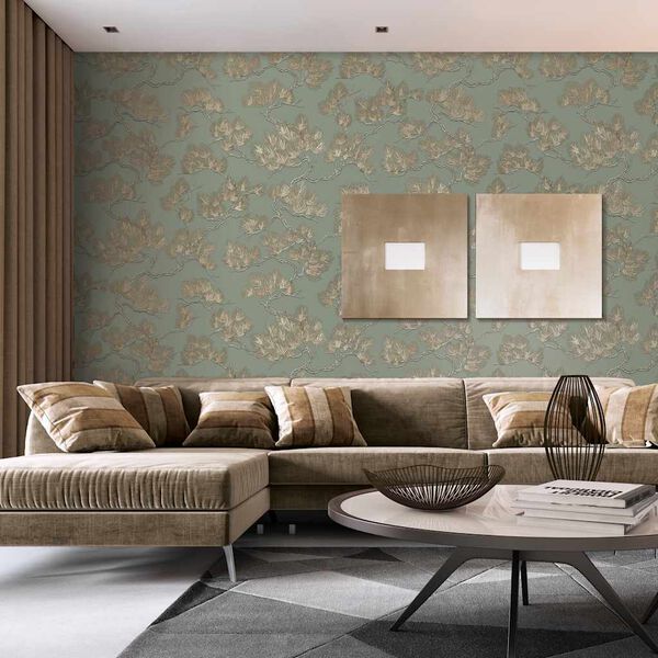 DUTCH WALLCOVERINGS z&ouml;ld fenyőmint&aacute;s tap&eacute;ta