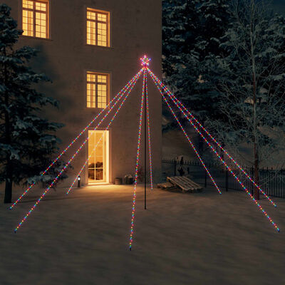 vidaXL kül- és beltéri színes karácsonyfa világítás 800 LED-del 5 m