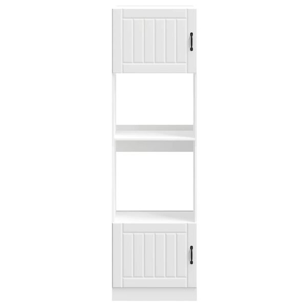 vidaXL Lucca 2 db feh&eacute;r szerelt fa s&uuml;tőszekr&eacute;nyek