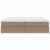 vidaXL &Aacute;gy t&aacute;rol&oacute;val &eacute;s matraccal Cappuccino 180 x 200 cm Műbőr