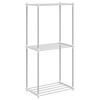 vidaXL Tubul&aacute;ris polc t&aacute;rol&oacute;val Feh&eacute;r 42,5 x 27 x 91,5 cm Alum&iacute;nium