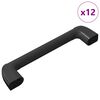 vidaXL Foganty&uacute; Egysz&iacute;nű 12 db Fekete 380 x 34 x 85 mm Alum&iacute;nium &eacute;s PP